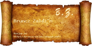 Bruncz Zalán névjegykártya